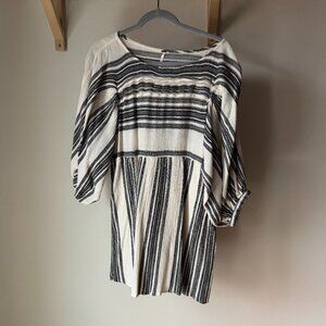 Free People Lily Oversized Dress stripped boho